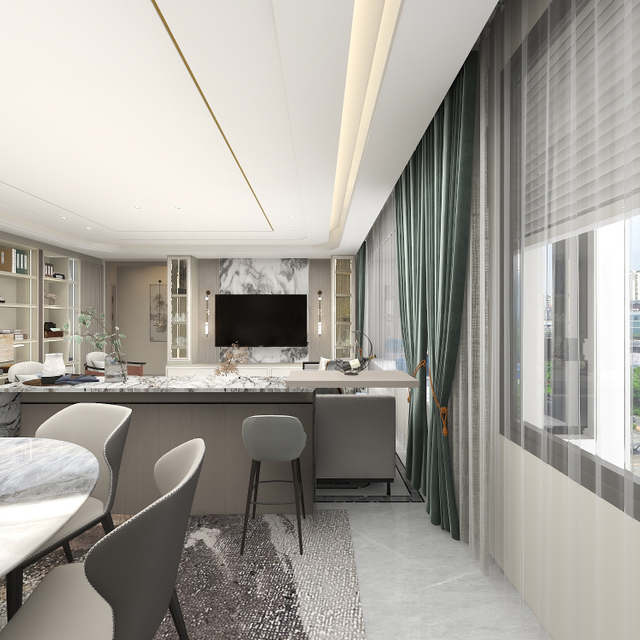 Modern Style Light Luxury White TV Cabinet