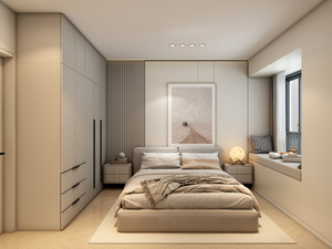 Modern White Bright Cream Style Bedroom Wardrobe