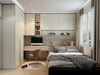 Modern White Bright Cream Style Bedroom Wardrobe