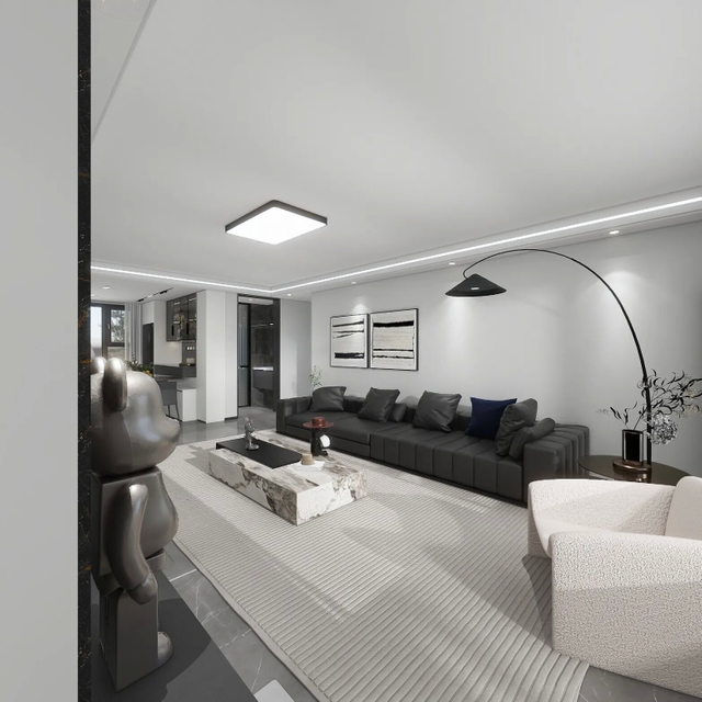 Black And White Modern Style Living Room Cabinet