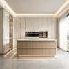 Light‑luxury Complete Kitchen Cabinet With Central Island Design
