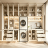 Custom French‑Style Laundry Room Storage