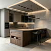Modern Minimalist L‑Shape Kitchen Cabinet With Island Multi‑color Custom Kitchen