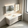 Floating Wall‑Mounted Bathroom Vanity With Led Mirror