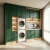 Custom French‑Style Laundry Room Storage