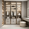 Glass Door Walk‑in Closet Integrated With Dressing Table