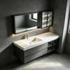Floating Wall‑Mounted Bathroom Vanity With Led Mirror