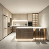 Custom Modern Minimalist Kitchen Cabinet With Multifunctional Bar Island