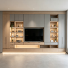 Full‑wall Built‑in TV Cabinet Custom Living Room Furniture