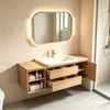 Floating Bathroom Vanity With Open Shelf For Modern Bathroom