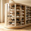 Custom Rotating Glass Shoe Display Cabinet