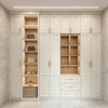 French Moulded Wardrobe Custom Cabinet With Shoe & Bag Display