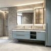 Floating Double Sink Vanity Custom Light‑luxury Bathroom Cabinet