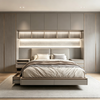 Custom Full‑wall Bedroom With Headboard Storage System