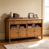 American Vintage Solid Wood Sideboard With Large Storage