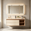 Multi‑color Floating Bathroom Vanity With LED Mirror Cabinet