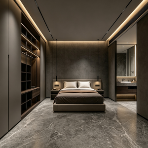 Modern Minimalist Integrated Master Bedroom Suite