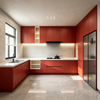 Modern Minimalist L‑Shaped Custom Kitchen Cabinet
