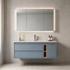 Wall‑hung Bathroom Vanity With LED Mirror Cabinet And Open Side Niche Storage