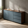 Modern Minimalist Rounded‑edge Sideboard With Wood Veneer For Storage