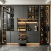 Full‑wall Multifunctional Wine Cabinet With Wine Racks & Home Bar
