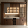Integrated Custom Wine Bar Cabinet