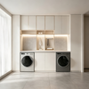Custom Balcony Laundry Cabinet For Dual Machines