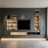 Full‑wall Built‑in TV Cabinet Custom Living Room Furniture