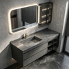 Floating Bathroom Vanity With Integrated Sintered‑Stone Sink