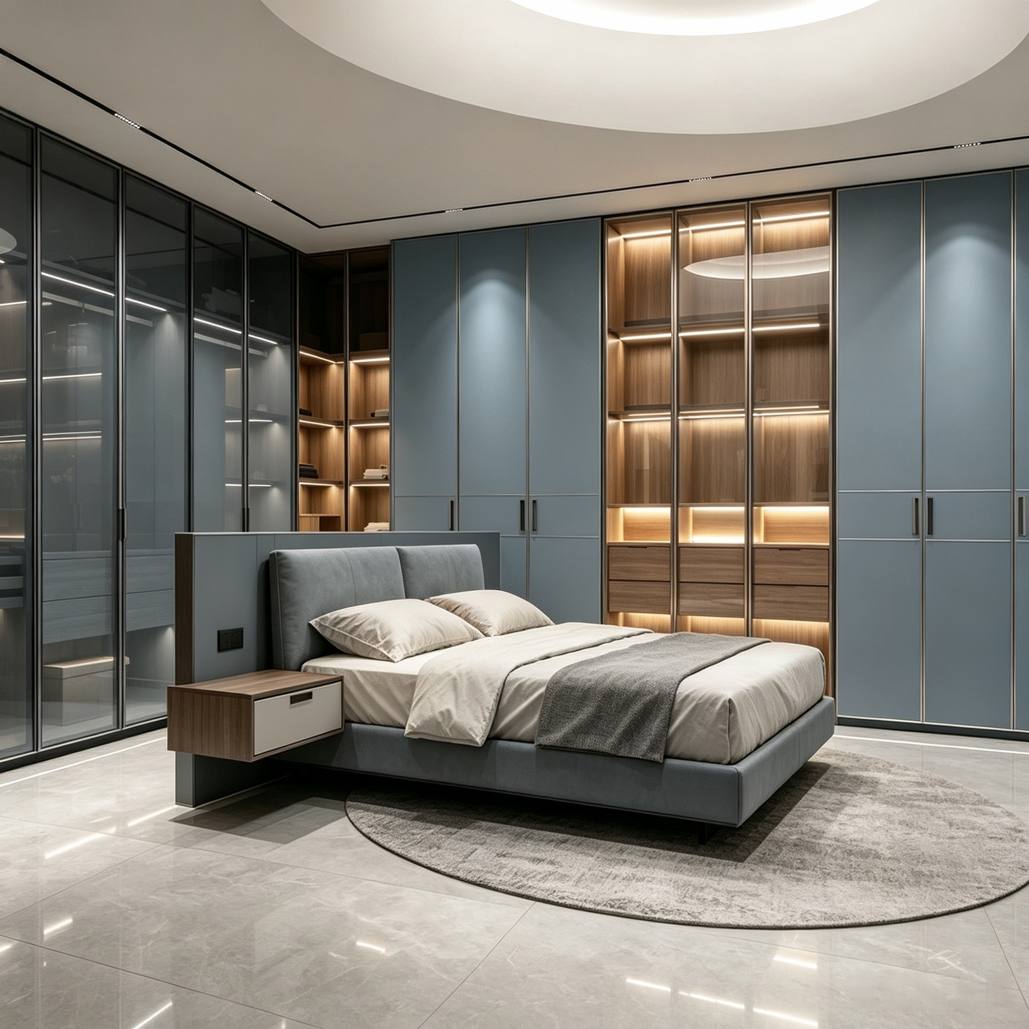 Light‑Luxury Glass‑Door Bedroom Whole‑House Customization