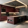 Modern Minimalist L‑Shape Kitchen Cabinet With Island Multi‑color Custom Kitchen