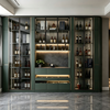 Corner Full‑Wall Wine Cabinet Light‑Luxury Glass Display Bar