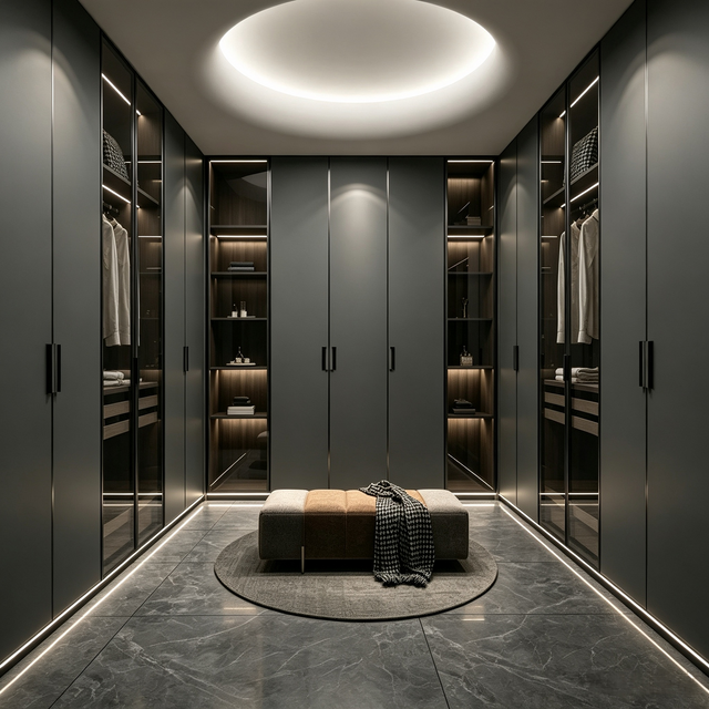 L‑Shaped Walk‑in Closet Customization