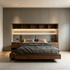 Custom Full‑wall Bedroom With Headboard Storage System