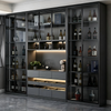 Corner Full‑Wall Wine Cabinet Light‑Luxury Glass Display Bar