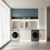 Custom Balcony Laundry Cabinet For Dual Machines