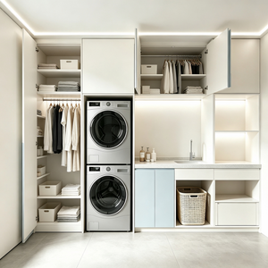 Custom Multifunctional Balcony Laundry Cabinet