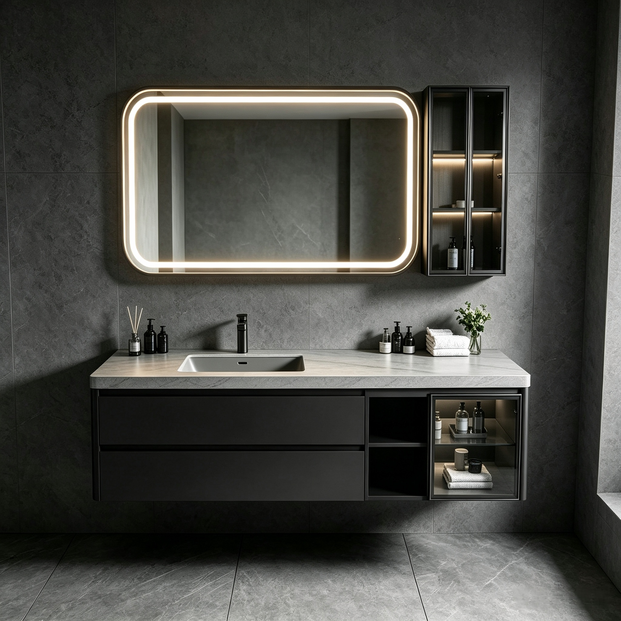 Multi‑color Floating Wall‑hung Bathroom Vanity