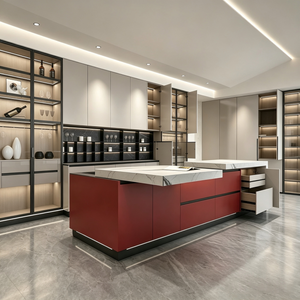 Color‑Contrast Kitchen Cabinet With Central Island