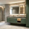 Floating Double Sink Vanity Custom Light‑luxury Bathroom Cabinet