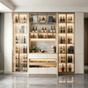 Corner Full‑Wall Wine Cabinet Light‑Luxury Glass Display Bar
