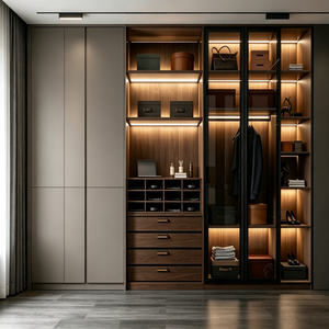 Full‑wall Walk‑in Closet With Multi‑zone Storage Wardrobe