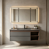 Multi‑color Floating Bathroom Vanity With LED Mirror Cabinet