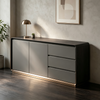 Modern Minimalist Rounded‑edge Sideboard With Wood Veneer For Storage