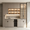Integrated Custom Wine Bar Cabinet