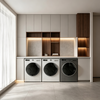 Custom Balcony Laundry Cabinet For Dual Machines