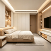 Integrated Custom Bedroom For Peaceful Rest Space Wardrobe