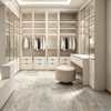 Symmetrical Glass Door Walk‑in Closet Integrated Dressing & Storage