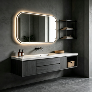 Wabi‑Sabi Floating Bathroom Vanity