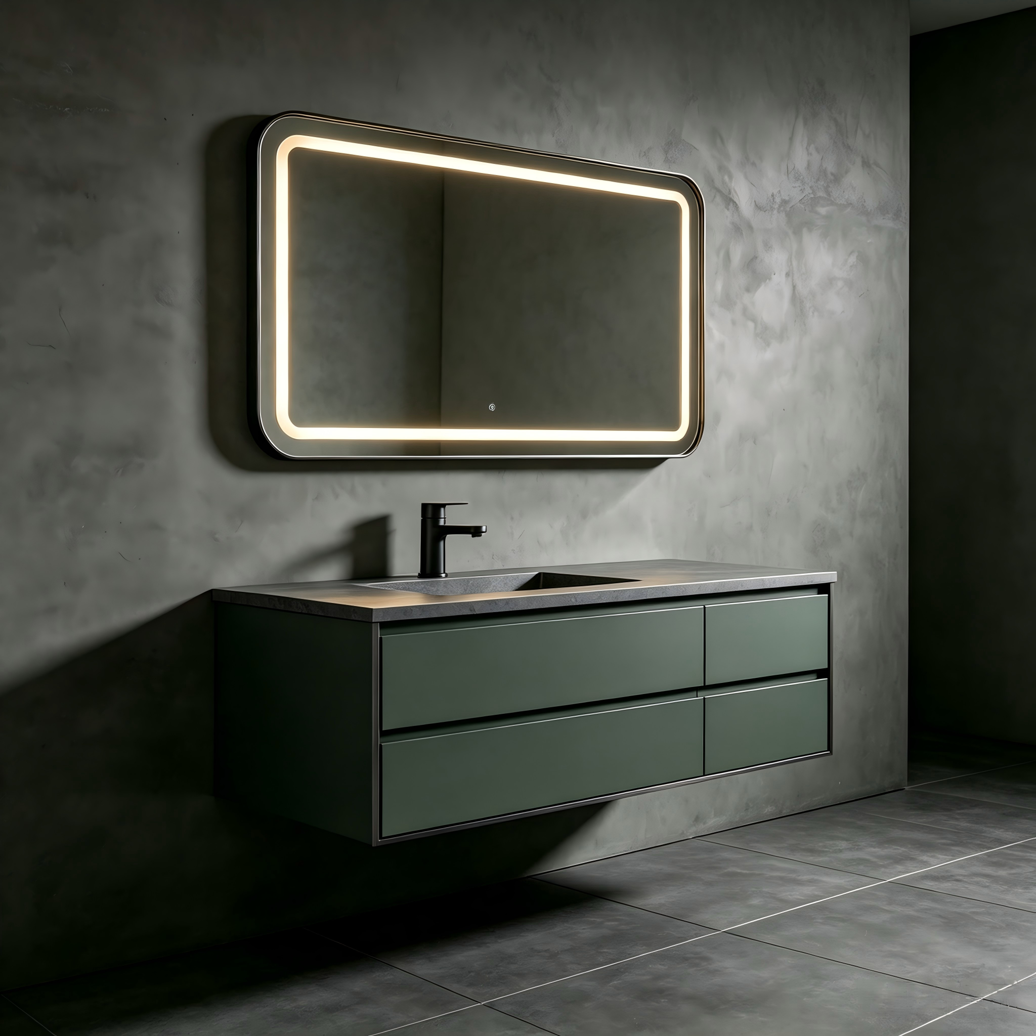 Multi‑color Wall‑hung Smart Bathroom Vanity